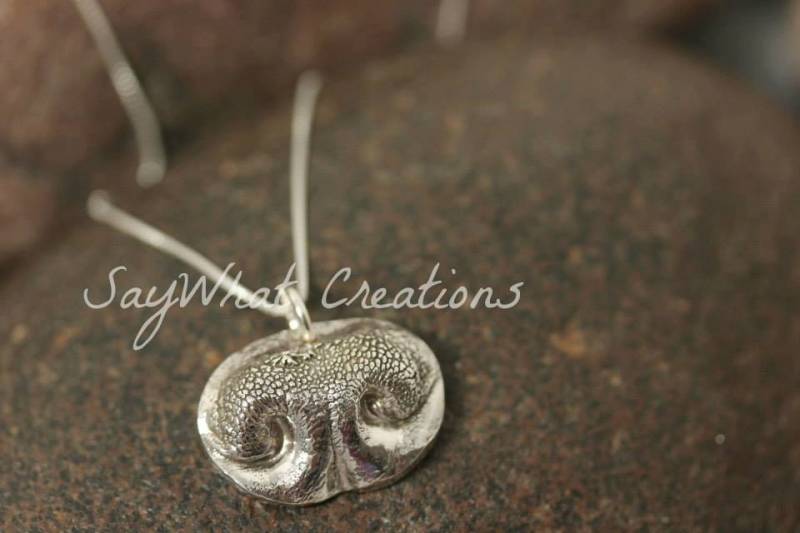 Die Nase Ihres Hundes Wurde Zu Einer Massiven Silberhalskette von SayWhatCreations