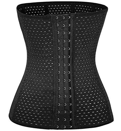 Sayago Korsett Bauch Weg Damen Waist Trainer Taillenmieder Corset Mieder Taillenformer Unterbrust Korsett Corsage (2 - Schwarz, L) von Sayago