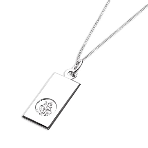 Sterlingsilber Modern St. Christophorus Anhänger an 61 cm (24 Inch) Kette von Sayers London