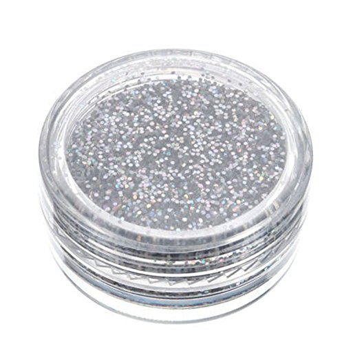 Sayla Lidschatten Palette Cosmetic Sparkly Makeup Glitter Loose Powder Lidschatten Silber Lidschattenpigment von Sayla