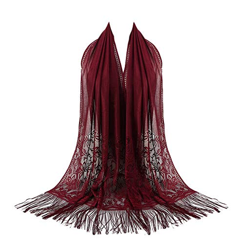 Sayla Schals Tücher Damen Print Schal, Lange Weiche Wrap Schal Damen Schal Chiffon Schals Chiffon Stola Scarves, Chiffon Schal Stola Bolero Damen Für Kleid Festlich Hochzeit Braut Jacke von Sayla