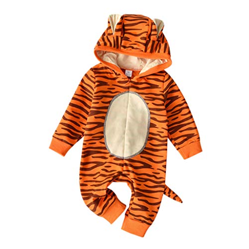 Sayla Warme Unisex Baby Strampler Outfits Set, Tiger Shape Baby Kleidung Mädchen Jungen 3-24 Monate Lose Nachtwäsche Säugling Bodysuit Playsuits für Geschenk Festlich Kostüm Baby Overall von Sayla