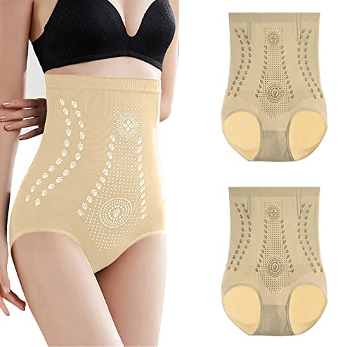 Saymany 2 Stücke Fiber Restoration Shaper, Damen Butt Lifter Unterhose, Hip Enhancer Shapewear,Elastisch Body Shaper, Bauchkontrolle Bauchweg Unterhose Hohe Taille Shapewear Body Shaper for Women von Saymany