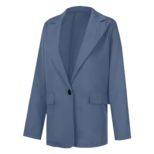 90er Jahre Damen Slim Fit Blazer Und Anzughose Business Outfit Sommer Hochzeit Partykleidung Freizeitanzug Zweiteiler Trainingsanzug (3-Blue, XXL) von Saymany