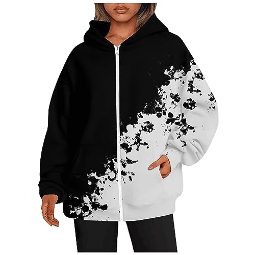 Damen Hoodie Mit Kapuze Strickjacke Damen Lang Kostüm Sweatjacke Mädchen Y2k Zip Up Hoodie Halloween Pullover Zipper Hoodie Sportjacke Damen Teddy Jacken Für Damen Damen Jacke（3-Gray,L） von Saymany