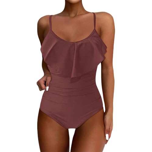 Damen Monokini V Ausschnitt Swimwear Swimsuits Push Up Bademode Badeanzüge Sport Schwimmanzug Strandmode Monokini High Waist Badeanzug Monokinis von Saymany