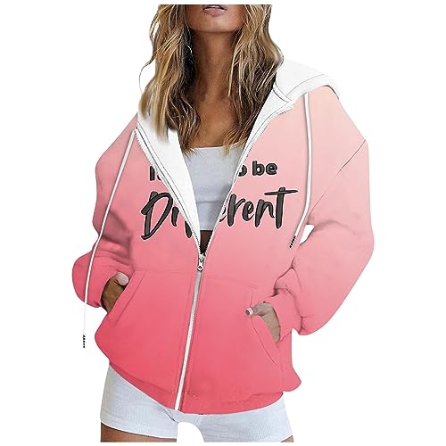 Damen Sweatshirt Strickjacke Kapuzenjacke Hoodie Oversize Softshelljacke, Schwarz Sweatjacke Ohne Kapuze Kaputzenpuloverer (1-Red, XXL) von Saymany