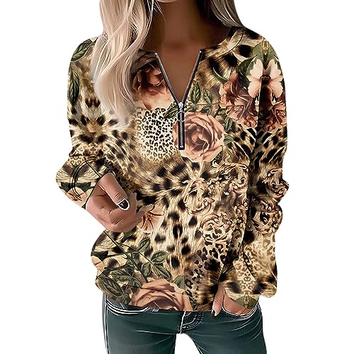 Hoodie Damen Schwarz Sweatshirt Damen Oversized Halloween Kostüm Tops Y2k Pullover Teenager Mädchen Vintage Hoodie Sweatshirt Damen Kapuzenpullover Damen Oversize Hoodie Damen(3-Leopard Print,M) von Saymany