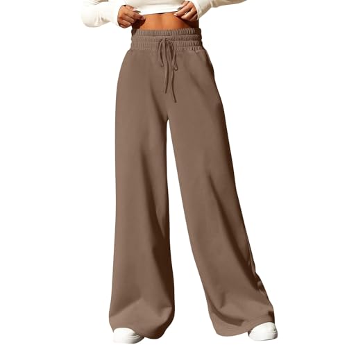 Jogginghose Damen Gerade Passform Jogging Hose Lässige Sweatpants Elastische Jogginghose Jogginghose Damen Baggy Mit Taschen Jogginghose Damen Grau Baggy Jogginghose Damen Oversized von Saymany
