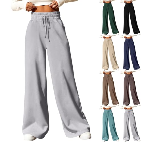 Jogginghose Damen Lockere Hosen Elastisch Track Pants Baggy Sporthose Graue Jogginghose Teenager Mädchen Baggy Jogginghose Hip Hop Sport Damen Jogginghose von Saymany