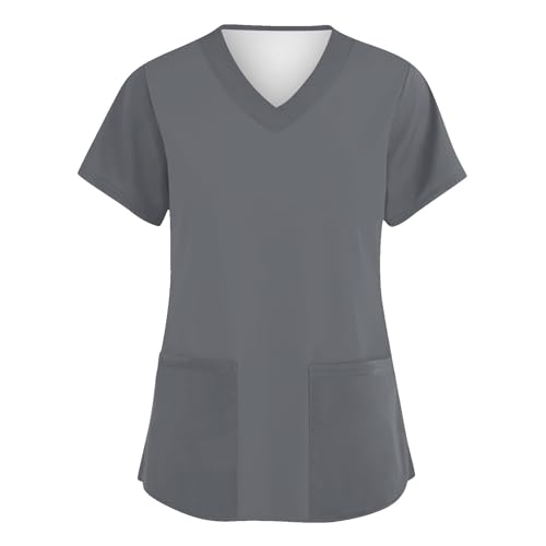 Kasacks Damen Pflege Schlupfhemd Bluse Kurzarm V-Ausschnitt Schlupfkasack Uniform Berufsbekleidung Krankenschwester Atmungsaktiv Nurse Arbeitskleidung T-Shirt Tops mit Taschen Kasacks Damen Pflege Schlupfhemd Bluse Kurzarm V-Ausschnitt Schlupfkasack Uniform Berufsbekleidung Krankenschwester Atmungsaktiv Nurse Arbeitskleidung T-Shirt Tops mit Taschen von Saymany