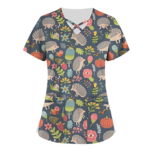Kasaks Altenpflege Damen Große Größen Kasacks Damen Pflege Kasak Damen Kasack Damen Mit Motiv Krankenpflege Uniform Arbeits Kasack Damen Damen Kasack Kasacks Damen Pflege Große Größen(2-Green,M) von Saymany