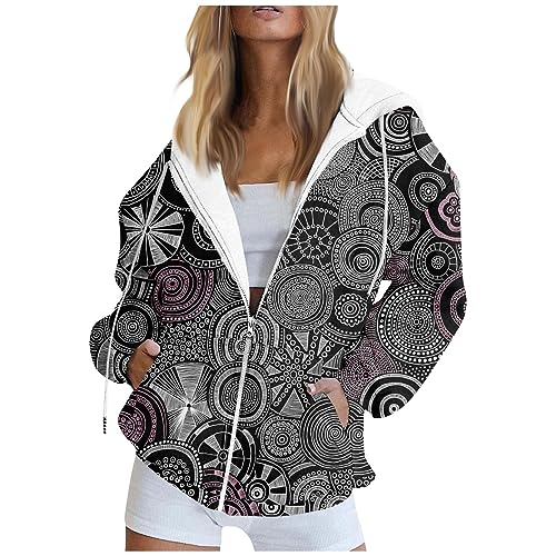 Pullover Mit Kapuze Damen Oversize Pullover Damen Hoodie Damen Reißverschluss Pullover Damen Oversize Hoodie Jacke Damen Strickjacke Damen Sweatjacke Damen Longpullover Für Damen(3-Dark Gray,XXL von Saymany