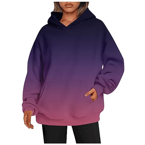 Saymany Damen Hoodie Mit Kapuze Reißverschluss Sweatshirts Für Damen Halloween Pullover Y2k Top Sport Top Damen Hoodie Damen Oversize Pullover Mädchen Pullover Damen Zipper Hoodie Y2k(4-Purple,3XL) von Saymany