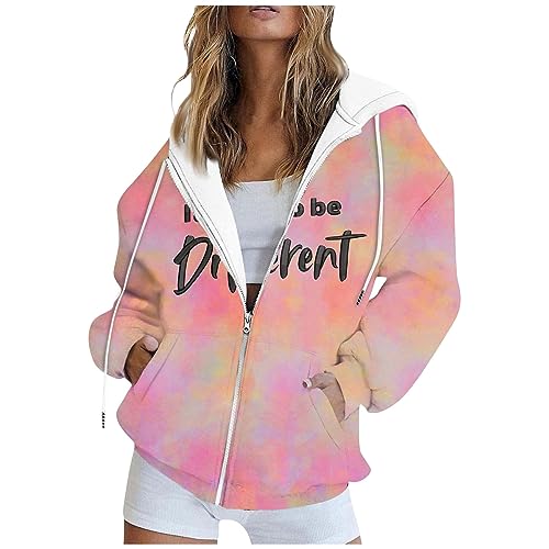 Saymany Hoodie Mit Reißverschluss Damen Pullover Mit Reissverschluss Damen Sweatshirtjacke Damen Damen Pullover Lang Hoodie Jacke Damen Hoodie Damen Strickjacke Damen Sweatblazer Damen(1-Purple,M von Saymany