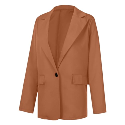 Saymany Hosenanzug Damen Festlich Hochzeit Einfrabige Trainingsanzug Outfit Hochzeitsgast Damen Blazer Und Anzughose Lässig Jogging Set Freizeitanzug Longblazer Damen Sommer Sportanzug（3-Khaki，XL） von Saymany