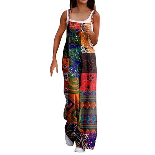 Saymany Jumpsuit Damen Elegant Ärmellos Einteiler Weite Hose Playsuit Mit Taschen Einfarbige Overall Jumpsuits Lässige Bequem Weite Sommerhose Romper Leichte Sommer Overalls Latzhose Casual Trägerhose von Saymany