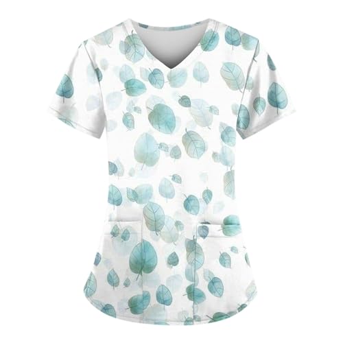 Saymany Laborkittel Damen, Große Größen Damenbekleidung In Großen Größen Pflege Kleidung Damen T Shirt Damen Kasack Damen Pflege Günstig Op Kleidung Schlupfkasack Damen Kasack(2-Mint Green,M von Saymany