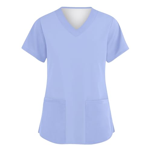 Saymany Last Minute Angebote Kasack Für Damen Atmungsaktiv Uniform Mit Taschen Kasack Für Damen Lässig Altenpflege Medizin Kostüm Schlupfkasack von Saymany