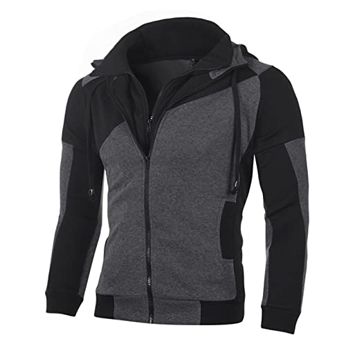 Sweatjacke Herren Hoodie mit Reißverschluss Kapuzen Sweatjacke Herren mit Kapuze Solid Herren Sweatjacke Fleecejacke Herren Kapuzenpullover Kapuzenjacke Herren Freizeit Jacke für Winter von Saymany