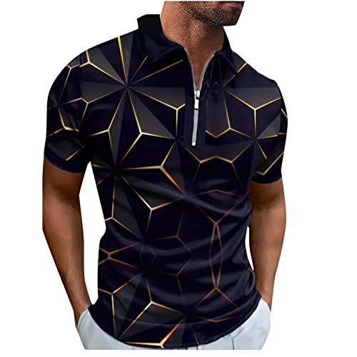 T-Shirt Herren,Shirt Herren Kurzarm Basic Tshirt Herren Herren T Shirt Schwarz,Sommer Tshirt Herren Sommerhemd Herren Kurzarm T Shirt Herren Weiß,Gym Shirt T-Shirt Herren V-Ausschnitt(2-Gold,XL) von Saymany