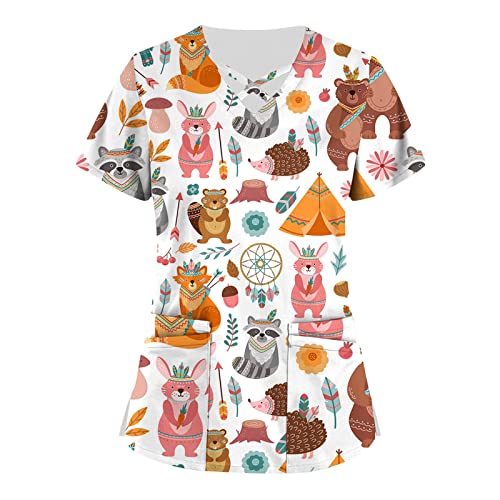 T-Shirts Für Damen Schlupfhemd Damenkasack Schlupfkasack Mit Taschen Kasack Damen Pflege Günstig Kasacks Damen Kurzarm V-Ausschnitt Kasacks Schlupfkasack Damen Kasack Kasack Damen Berufskleidung von Saymany