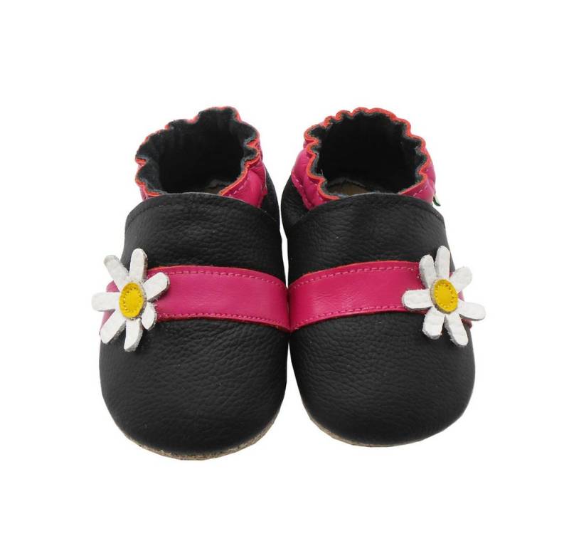 Sayoyo Lederpuschen baby Lauflernschuhe Hausschuhe Weiche 100% Leder Krabbelschuh elastisch von Sayoyo