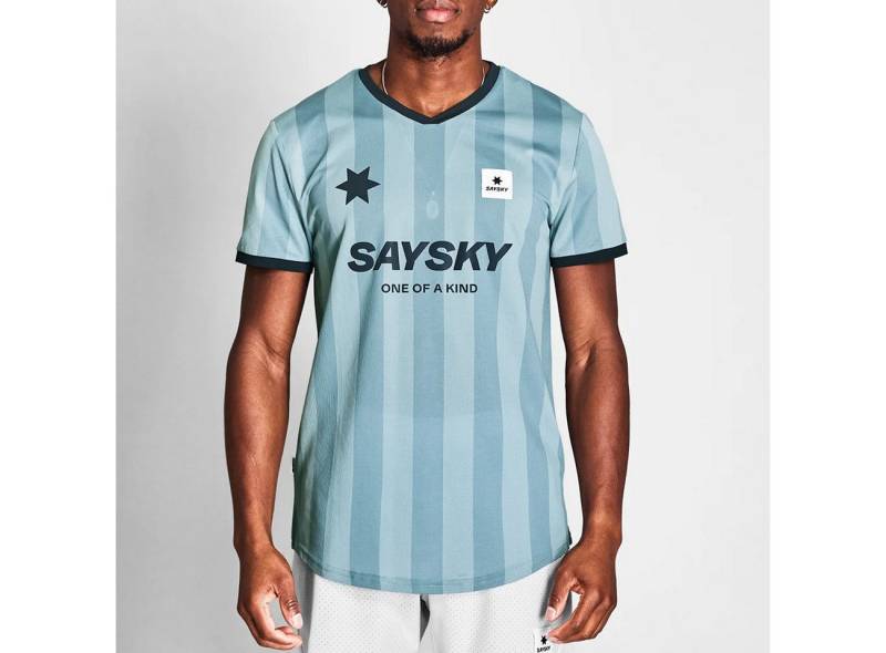 Saysky Laufshirt Saysky Stripe Combat T-Shirt Blue von Saysky