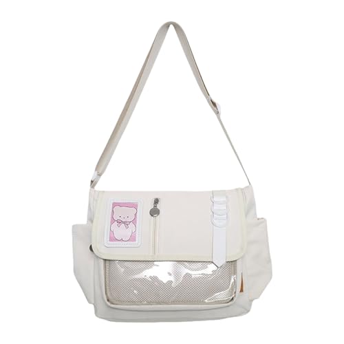 Itabag Damen-Umhängetasche, modisch, Kuriertasche, japanischer Stil, Schulter für Pin-Display, japanischer Stil, Crossbodymode, Itabag, schöne Schulter für Mädchen, Ow, One Size Itabag Damen-Umhängetasche, modisch, Kuriertasche, japanischer Stil, Schulter für Pin-Display, japanischer Stil, Crossbodymode, Itabag, schöne Schulter für Mädchen, Ow, One Size von Sbshiouu