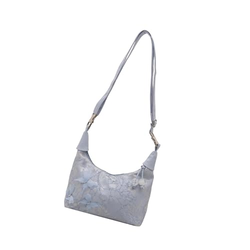 Retro-Umhängetasche im chinesischen Stil, bestickt, Abend-Clutches mit Reißverschluss, Knödeltaschen, Handtasche, Geldbörse, modische Handtasche, blau, One Size Retro-Umhängetasche im chinesischen Stil, bestickt, Abend-Clutches mit Reißverschluss, Knödeltaschen, Handtasche, Geldbörse, modische Handtasche, blau, One Size von Sbshiouu