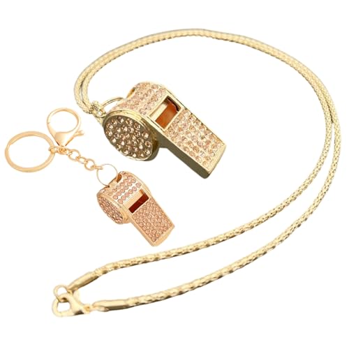 Sbshiouu 2-teiliges Schlüsselanhänger- und Halsketten-Set mit Strasssteinen und Metalllegierung, 6 stilvolle Farboptionen für den täglichen Gebrauch, 43.5cm4.3cm1.9cm4.4cm2cm10.7CM, Zink von Sbshiouu