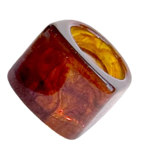 Sbshiouu Allergie Resistente Retro Harz Schmuck Moderne Geometrische Ringe Robuster Leichter Unisex Geschenk Minimalistischer Harzband Benutzerfreundlicher Acryl Statement von Sbshiouu
