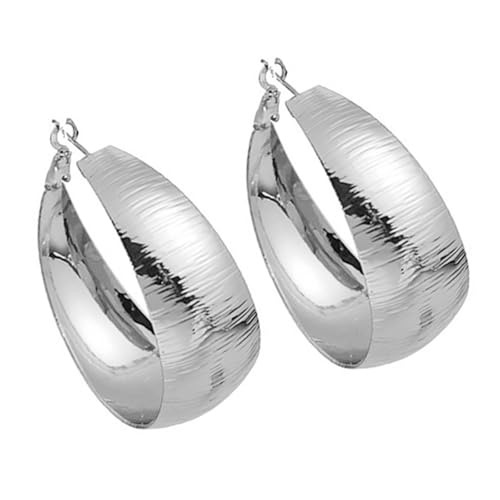 Sbshiouu Breite Ohrringe, breite Ohrringe, einzigartiger Ohrschmuck, Eisenstruktur, modisches Ohr-Accessoire, geeignet für Frauen, 4cm4cm, Eisen Sbshiouu Breite Ohrringe, breite Ohrringe, einzigartiger Ohrschmuck, Eisenstruktur, modisches Ohr-Accessoire, geeignet für Frauen, 4cm4cm, Eisen von Sbshiouu