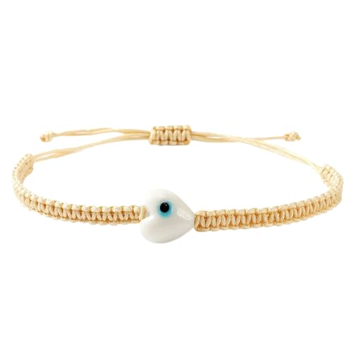 Sbshiouu Buntes Perlenverstellbares Armband Mit Symbolischen Augendesigns Tragbarer Schmuck Geschenk Handgefertigt Handgewebte Armband von Sbshiouu