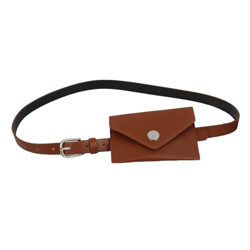 Sbshiouu Dünne Hüftgürteltasche, verstellbarer Hüftgurt, wasserabweisend, Stoffaufbewahrung, Hüfttasche, Schärpe für Damen, Pendeln, Karamellfarbe, 107*8CM von Sbshiouu