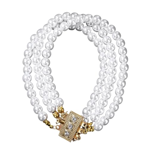 Sbshiouu Einstellbare Dehnbare Perlen Perlenstränge Armband Mit 6 Mm Kristallverzerrter Handgelenkskette Für Lässige Outfits Nachahmungsarmband Mit Diamantenakzent von Sbshiouu