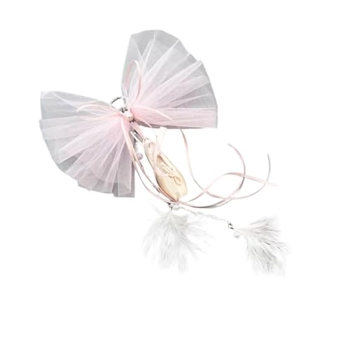 Sbshiouu Eleganter Ballettschuh-Anhänger mit handgefertigter Schleife, Perlen, Spitzen-Akzenten, Ring-Anhänger für Taschen und Zuhause, 9 cm, Netzgewebe von Sbshiouu
