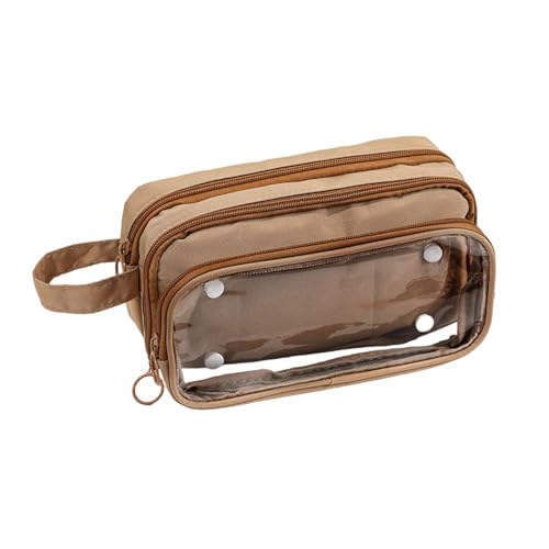 Sbshiouu Federmäppchen mit hoher Kapazität, mehrere Fächer, abnehmbare Stifttasche, Organizer, Reise-Make-up-Tasche, ästhetische Organizer, braun Sbshiouu Federmäppchen mit hoher Kapazität, mehrere Fächer, abnehmbare Stifttasche, Organizer, Reise-Make-up-Tasche, ästhetische Organizer, braun von Sbshiouu