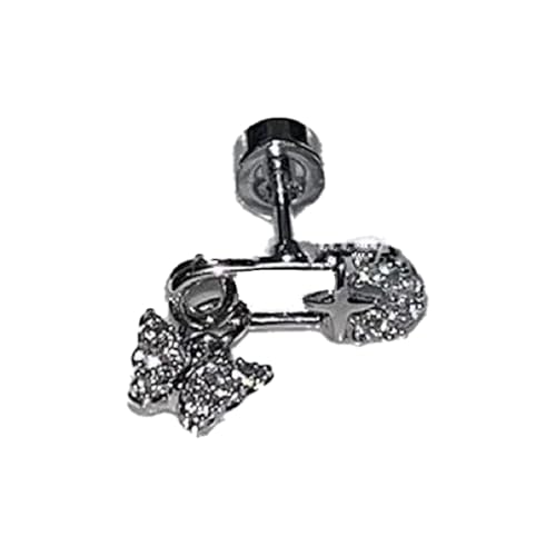 Sbshiouu Funkelnde Schmetterlings-Ohrmanschette aus Edelstahl, Knorpelohrring, Tragus-Schmuck für den täglichen Gebrauch Sbshiouu Funkelnde Schmetterlings-Ohrmanschette aus Edelstahl, Knorpelohrring, Tragus-Schmuck für den täglichen Gebrauch von Sbshiouu