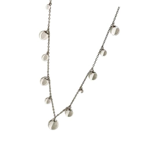 Sbshiouu Kristallklare Wassertropfen-Anhänger, Halskette, Titan-Stahlkette, elegant, minimalistisch, Schmuck, Geschenke, 45cm 20cm, Stahl, Titan, Glas von Sbshiouu
