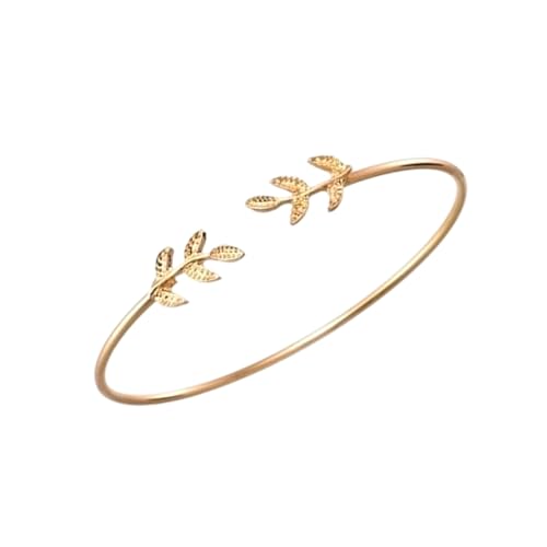 Sbshiouu Mode Pflanzliche Blattlegungslegierung Armband Einstellbarer Verschluss Alltag Schmuck Geschenk Für Sie Oder Ihn Allergie Resistente Leichtmetallblattschmuck von Sbshiouu