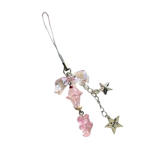 Sbshiouu Perlen-Handyband mit Obst-Anhänger für Taschen und Karten, leichte Harzlegierung, Schlüsselanhänger, 15 cm, Harzlegierung von Sbshiouu