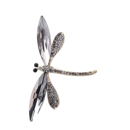 Sbshiouu Retro Libellen-Kristall-Brosche, elegante Strasssteine, Tier-Revers, Accessoire für Damen und Mädchen, modisch, 7.3*4.2, Metall von Sbshiouu