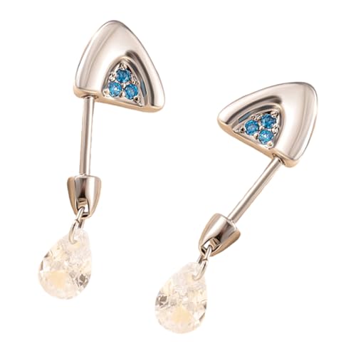 Sbshiouu Trendige Katzen-Ohrknorpelohrringe, Edelstahl, Ohrknochen-Piercing-Zubehör mit Zirkonia-Akzent, 2.2cm0.7cm, Titanstahl + Kupfer + Zirkon von Sbshiouu