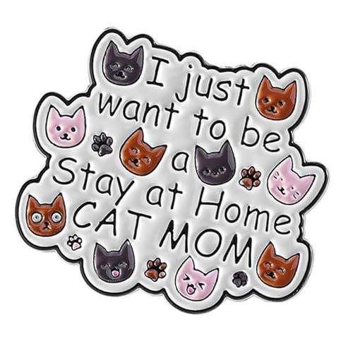 Sbshiouu Verspielte Buchstabe Katzen Design Tropföl Brosche Leichte Stabile Legierung Haustier Zubehör Anstecknadel Charm für Haustiere, Size Approx.3x3cm/1.18x1.18inches, Metall von Sbshiouu