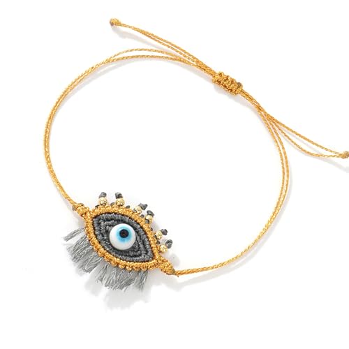 Sbshiouu Verstellbare Glasperle Aughandmade Für Paare Leichter Unisex Schmuck Täglich Freundschaft Runde Perlen Armband Mit Wimperndesign von Sbshiouu