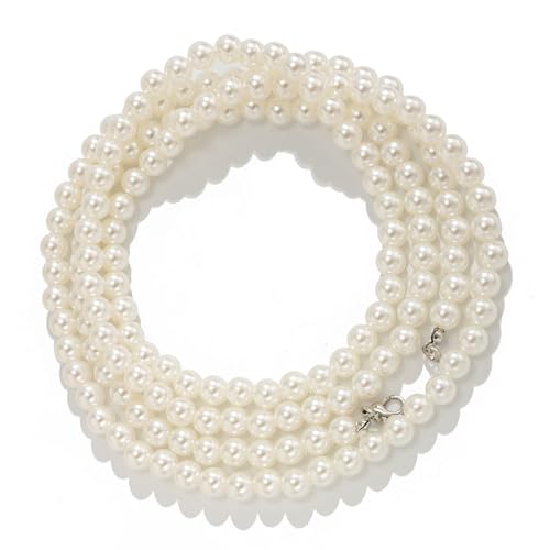 Sbshiouu Verstellbares Fußkettchen mit Kunstperlen, elegantes Fußkettchen, Hose, Kette, Perlenschmuck für Freizeit und Party von Sbshiouu