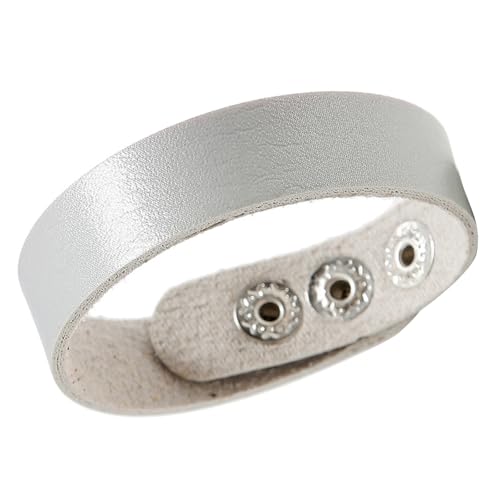 Sbshiouu Verstellbares Lederarmband, Schiebeverschluss, passend für Handgelenke mit einem Umfang von 14 bis 22 cm, elegante PU-Materialien, modischer Unisex-Schmuck, 21.8*1.6CM, PU + Eisen von Sbshiouu