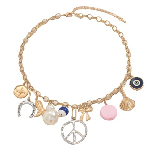 Sbshiouu Vielseitige Lässige Strandhalskette Schmuck Verstellbare Länge Schlüsselbeinkette Für Tägliche Verschleißdates Geschenklegierung Halskette von Sbshiouu