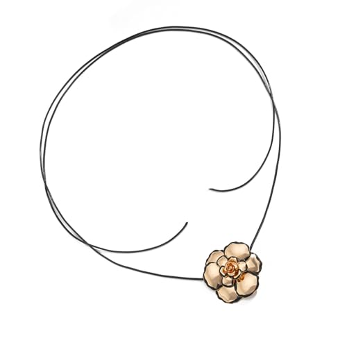 Sbshiouu Vintage-Ohrringe, goldfarben, geometrisches Blumenmuster, Statement-Ohrringe/Halskette, übertriebene Blume, Schmuck-Zubehör, 5cm5cm, Eisen + Öltropfen von Sbshiouu